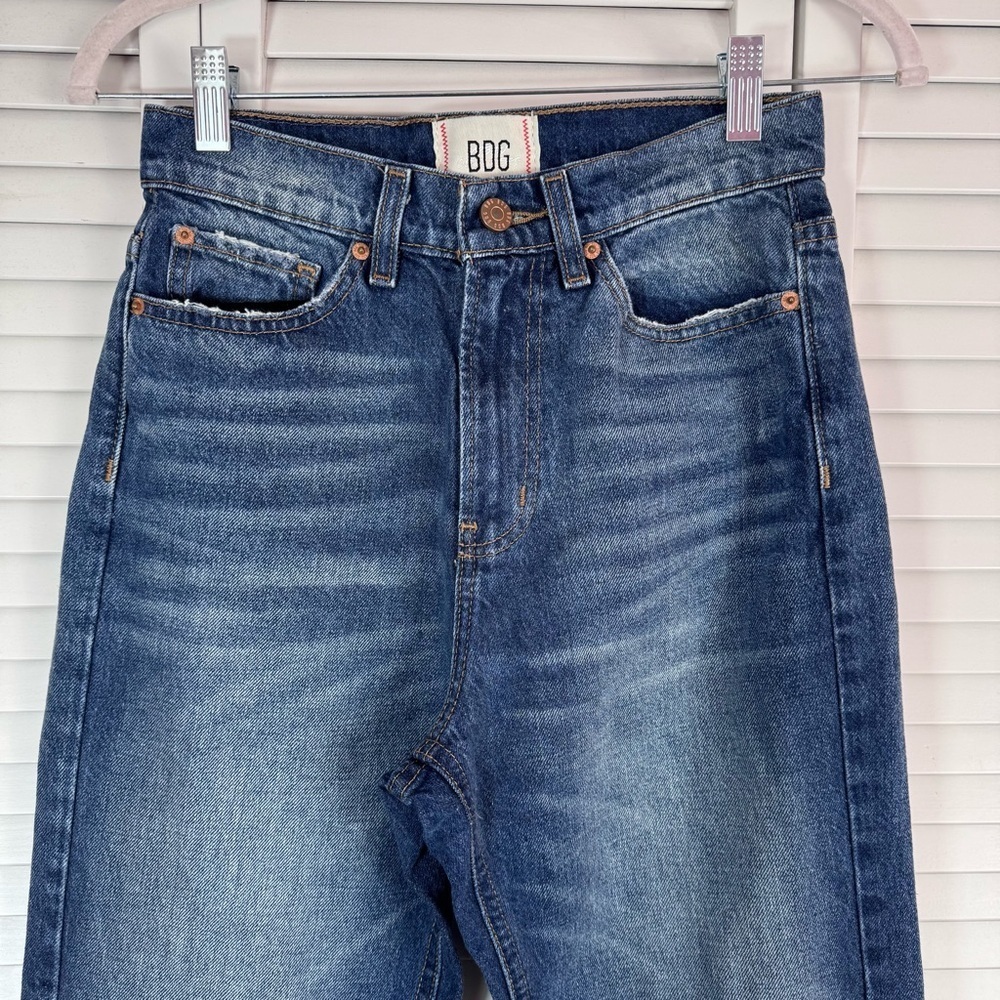 BDG Cowboy Jean Blue High Waisted Straight Leg Western Festival Size 26 - Picture 3 of 7
